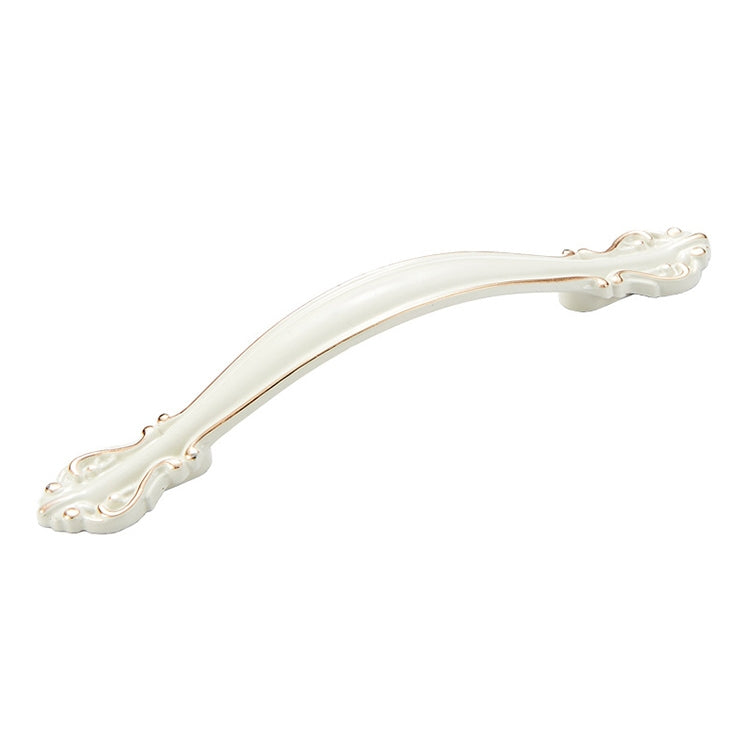 5 PCS 6032A-96 Ivory Zinc Alloy Gold Rimmed Cabinet Wardrobe Drawer Door Handle, Hole Spacing: 96mm