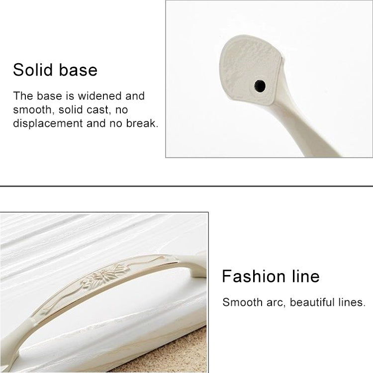 5 PCS 6032A-96 Ivory Zinc Alloy Gold Rimmed Cabinet Wardrobe Drawer Door Handle, Hole Spacing: 96mm