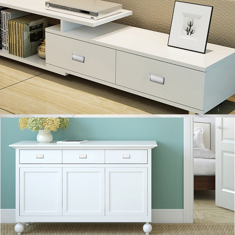 5 PCS 1050-64 White Zinc Alloy Stainless Steel Nickel Wire Drawing Cabinet Wardrobe Drawer Door Handle, Hole Spacing: 64mm