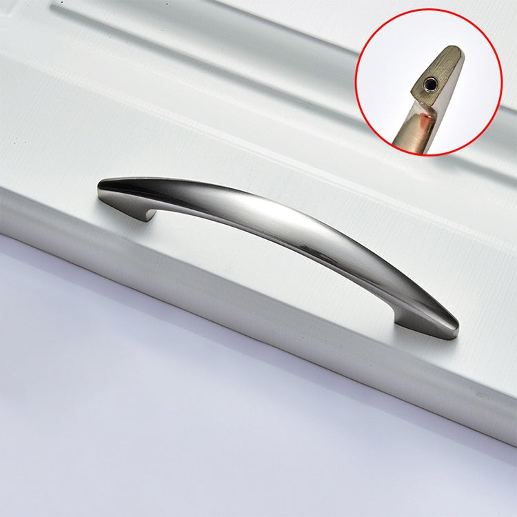 5 PCS 4027-96 Zinc Alloy Stainless Steel Nickel Wire Drawing Cabinet Wardrobe Drawer Door Handle, Hole Spacing: 96mm