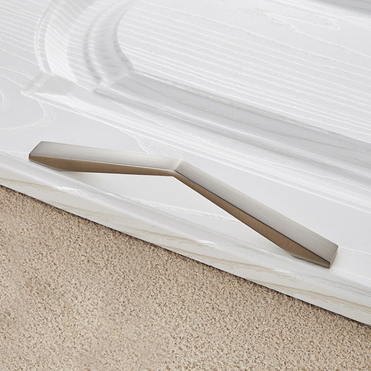 3 PCS 4068-128 Zinc Alloy Stainless Steel Nickel Wire Drawing Cabinet Wardrobe Drawer Door Handle, Hole Spacing: 128mm