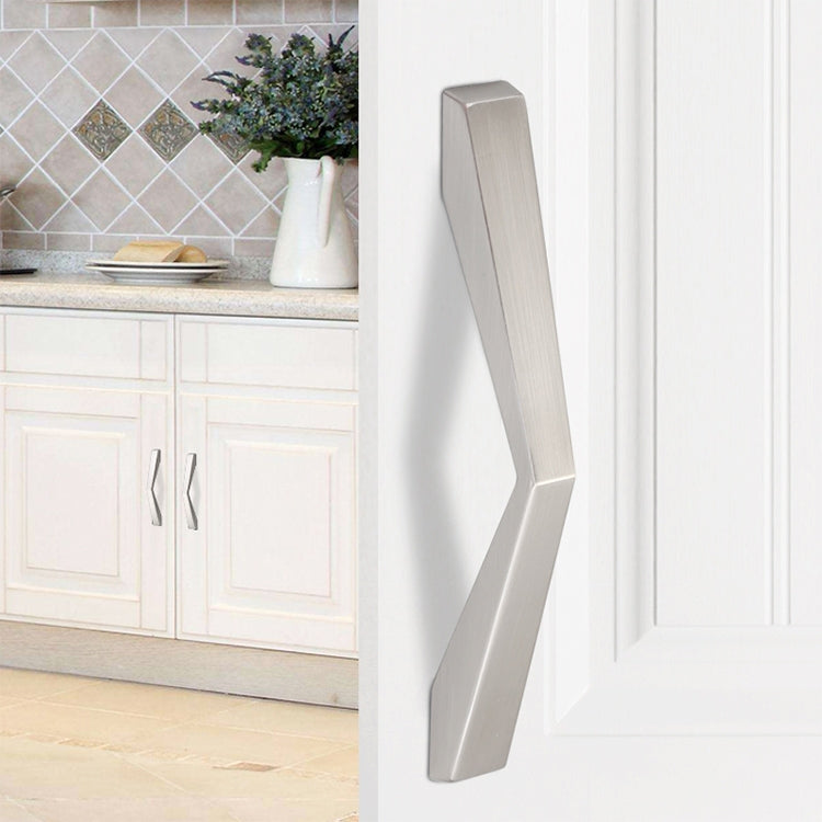 3 PCS 6225-160 Zinc Alloy Stainless Steel Nickel Wire Drawing Cabinet Wardrobe Drawer Door Handle, Hole Spacing: 160mm