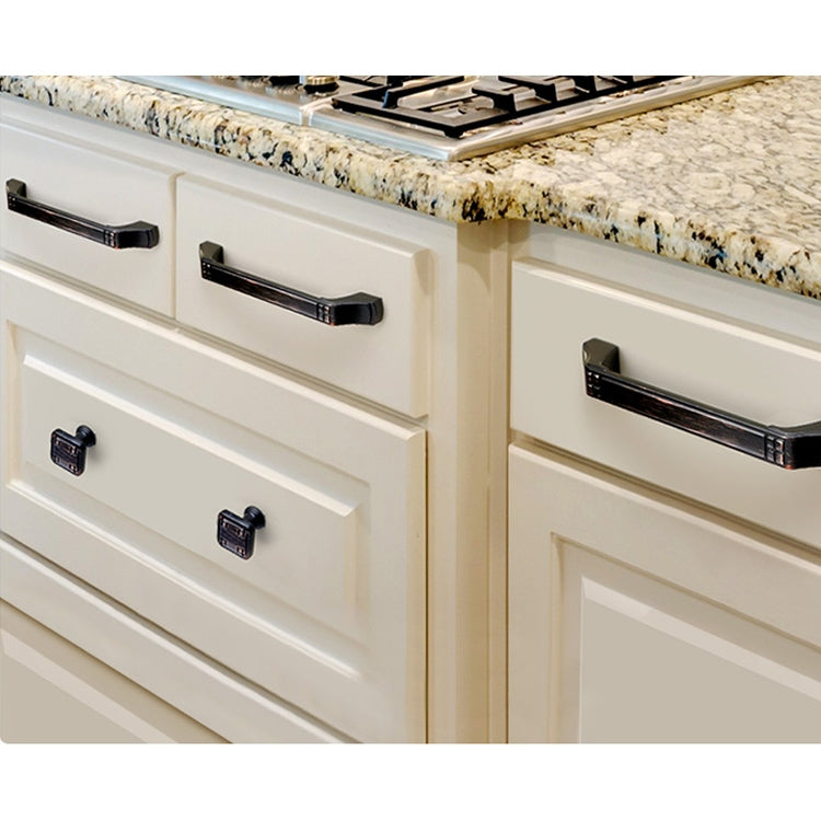 5 PCS 6200 Coffee Single Hole Solid Zinc Alloy Cabinet Wardrobe Drawer Door Square Handle