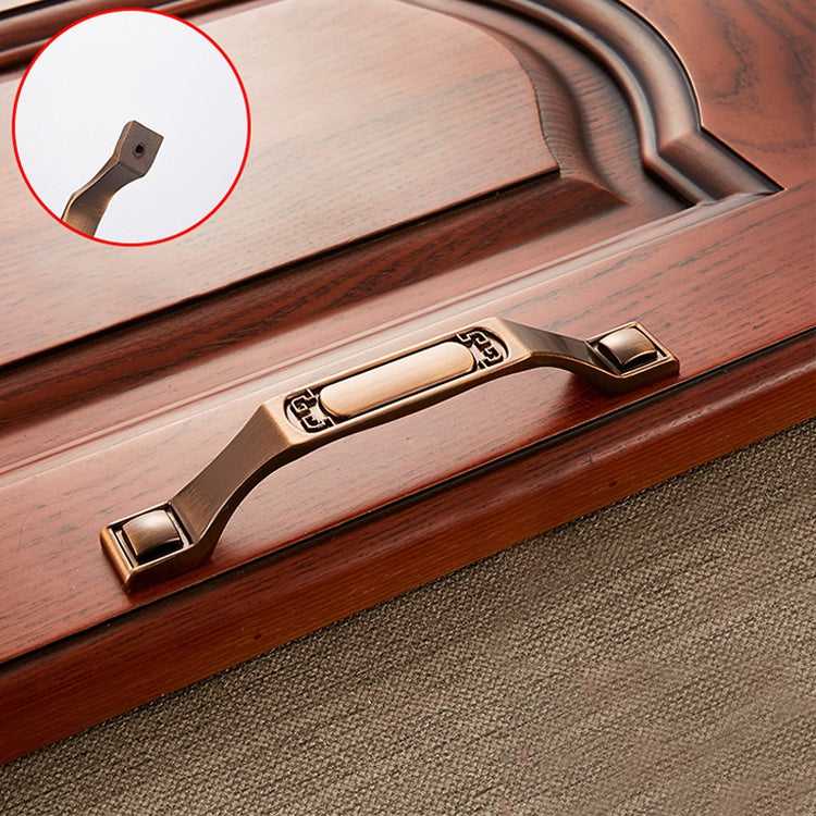 5 PCS 6201-128 Coffee Zinc Alloy Cabinet Wardrobe Drawer Door Handle, Hole Spacing: 128mm