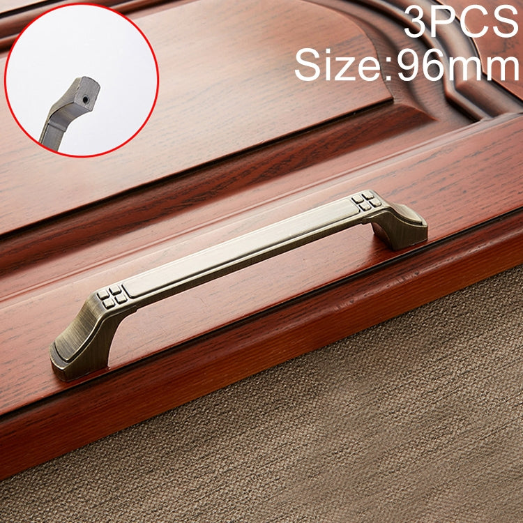 3 PCS 6202-128 Sub Cyan Zinc Alloy Cabinet Wardrobe Drawer Door Handle, Hole Spacing: 128mm