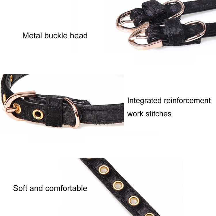 Pet Cat Dog Pearl Flower Decoration Plush Adjustable Collar, Size:1.0*30.0cm (Red)