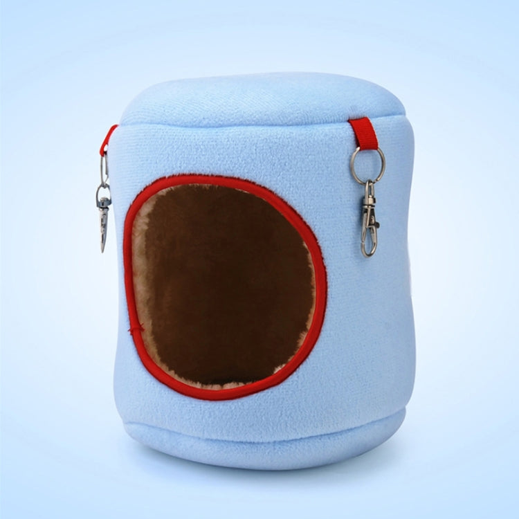 Flannel Cylinder Pet House Warm Hamster Hammock Hanging Bed Small Pets Nest, L, Size:16*16*16cm