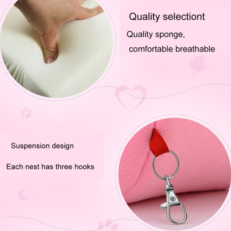 Flannel Cylinder Pet House Warm Hamster Hammock Hanging Bed Small Pets Nest, L, Size:16*16*16cm