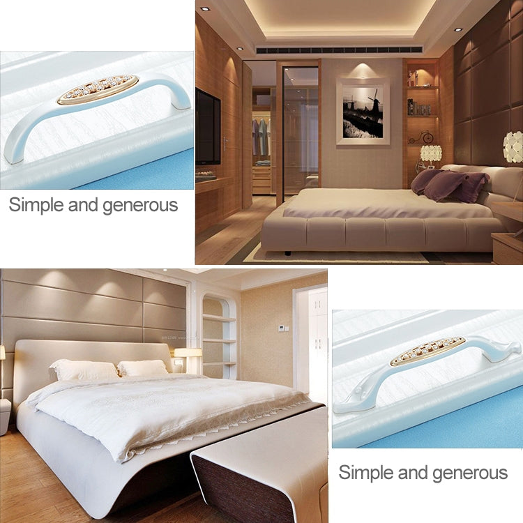 2 PCS 6552 Single Hole Crystal Glass Diamond Drawer Cabinet Handle