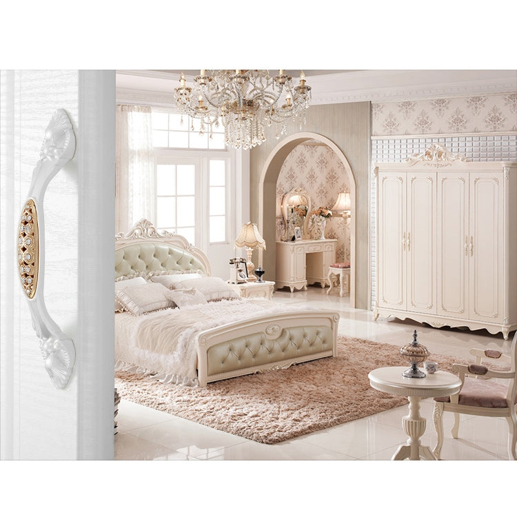 2 PCS 6552 Single Hole Crystal Glass Diamond Drawer Cabinet Handle