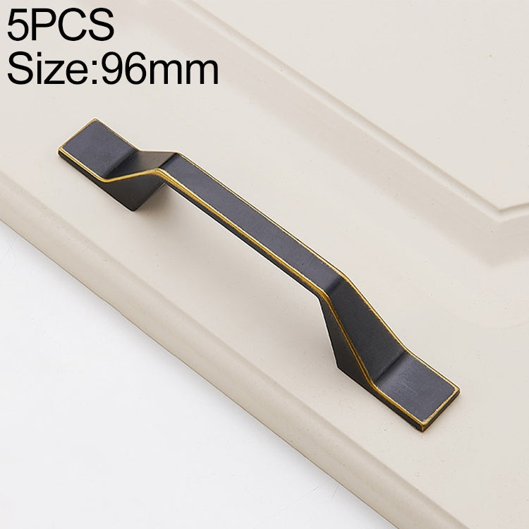 5 PCS 6615_96 American Style Black Brass Drawer Cabinet Handle