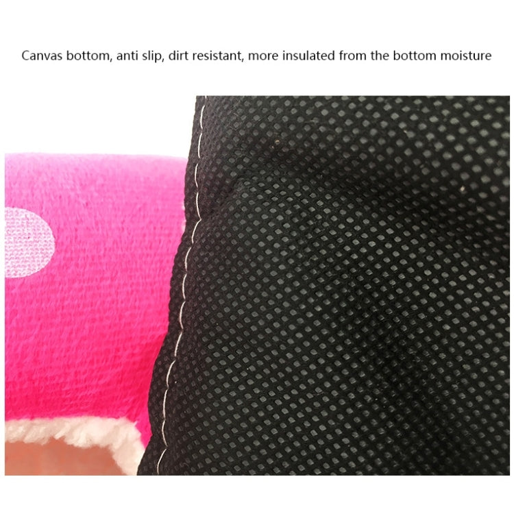 Strawberry Shaped Foldable Short Plush Pet House Nest, Size: S