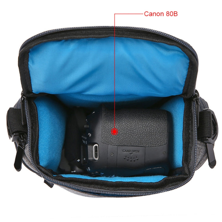 HUWANG Portable Waterproof Nylon Surface Material Outdoor Sports Sling Shoulder Bag for DSLR Cameras, Size: 23cm x 11cm x 23cm(Grey)