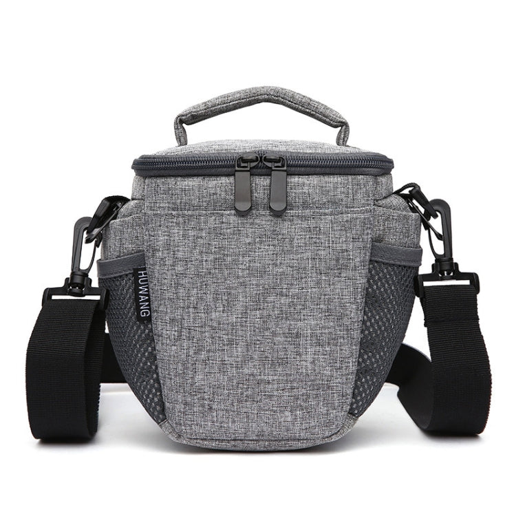 HUWANG Portable Waterproof Nylon Surface Material Outdoor Sports Sling Shoulder Bag for DSLR Cameras, Size: 20cm x 17cm x 9cm(Grey)
