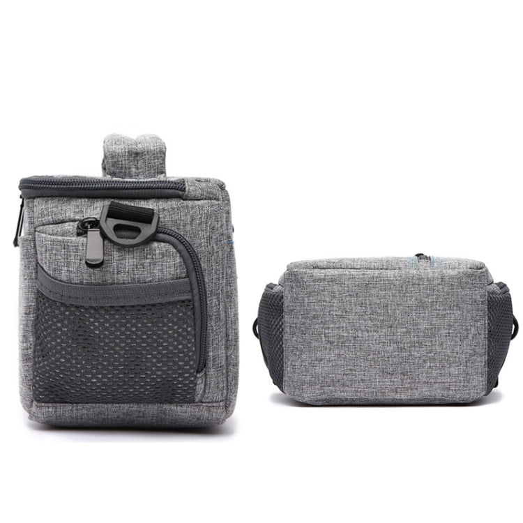 HUWANG Portable Waterproof Nylon Surface Material Outdoor Sports Sling Shoulder Bag for DSLR Cameras, Size: 20cm x 15cm x 12cm(Grey)