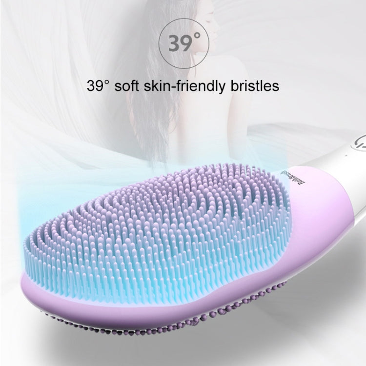 MD-008 Rechargeable Electric Waterproof Long-handled Silicone Bath Cleansing & Massage Brush