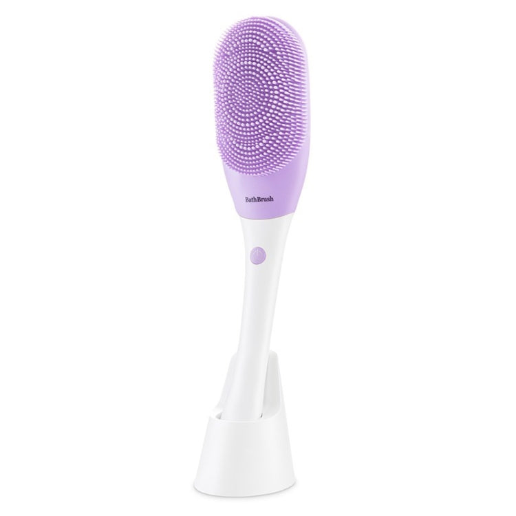 MD-008 Rechargeable Electric Waterproof Long-handled Silicone Bath Cleansing & Massage Brush