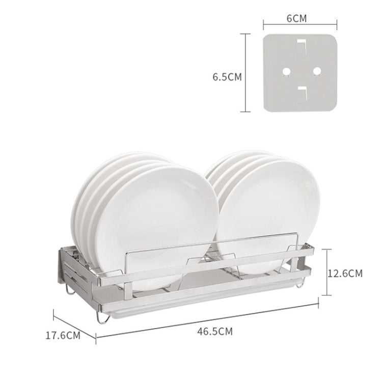 304 Stainless Steel Wall-mounted Kitchen Rack Hanging Dish Holder