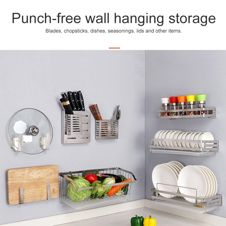 304 Stainless Steel Wall-mounted Kitchen Rack Hanging Dish Holder