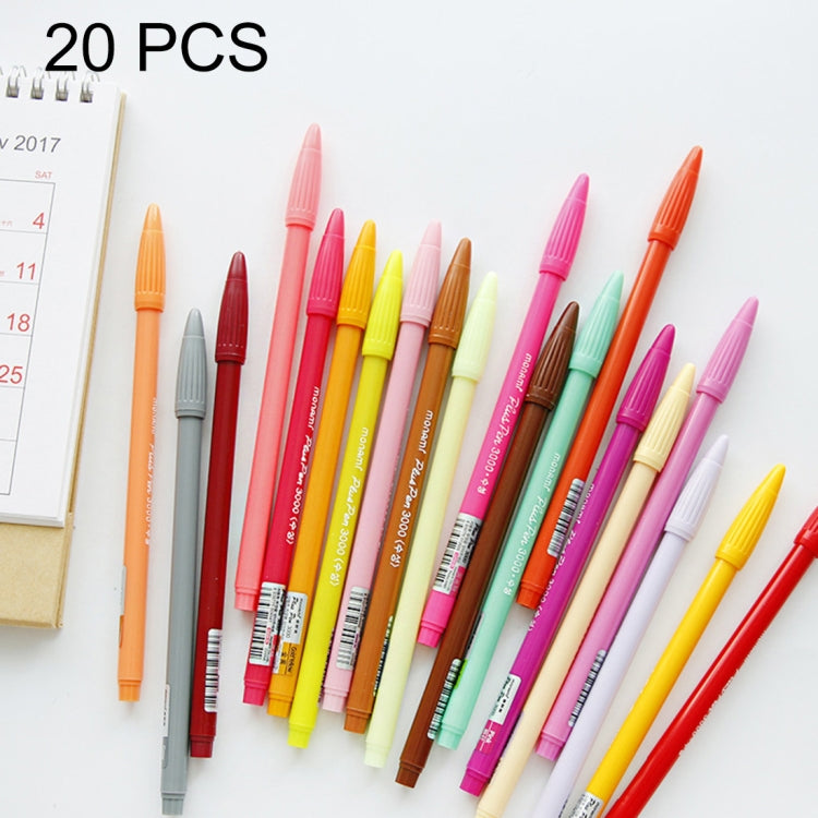 20 PCS Color Gel Pen Ink Roller Marker Pen, Tip Size: 0.5mm, Random Ink Color Delivery