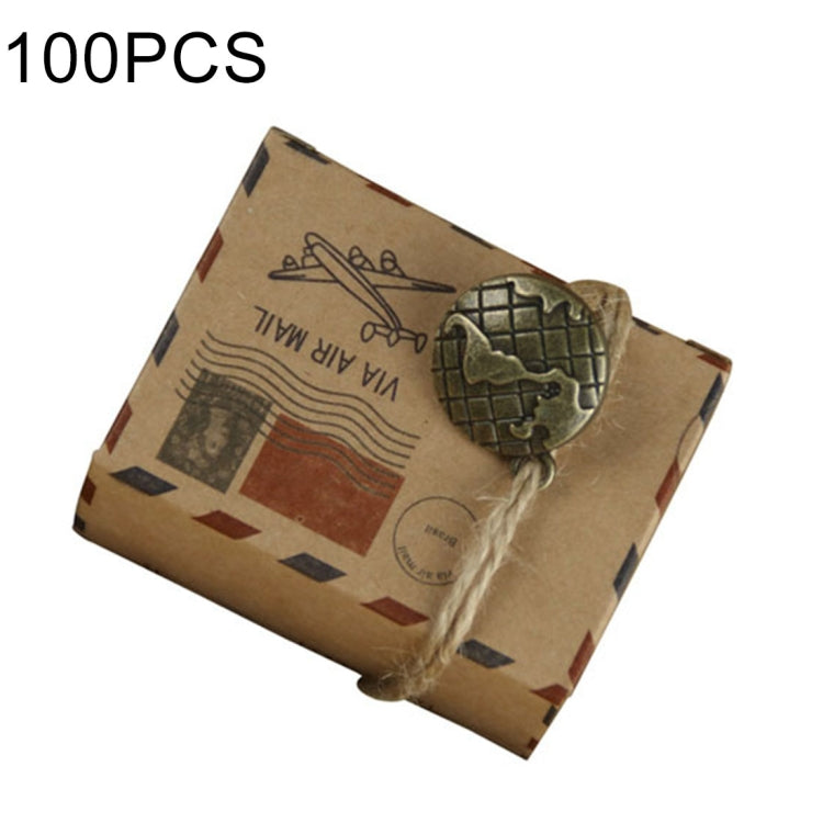 100 PCS European Wedding Retro Kraft Paper