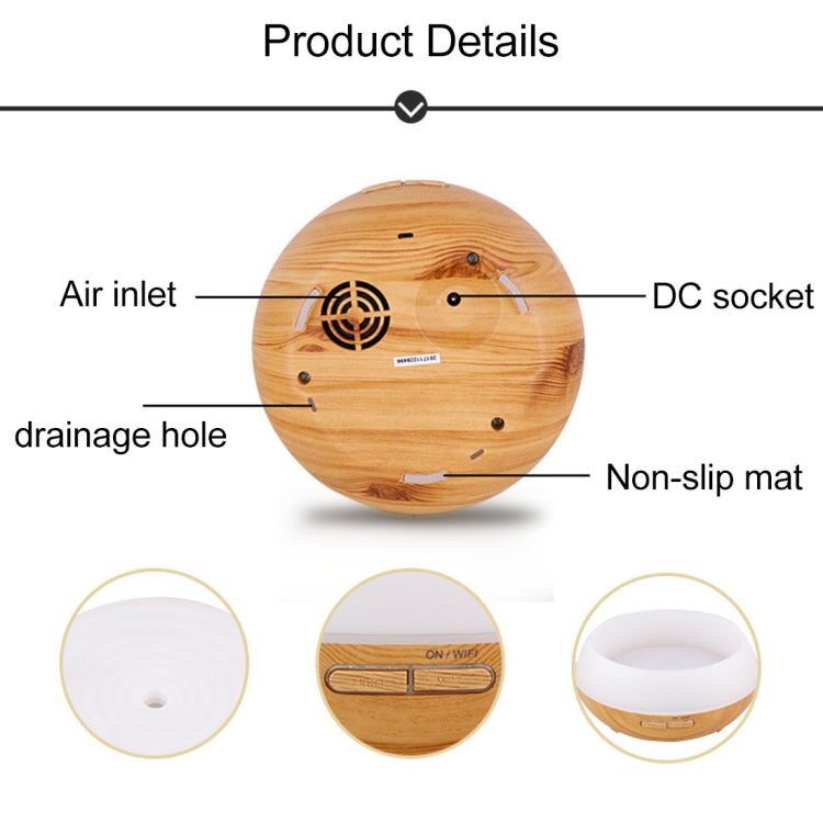 DT-1520YN 300ml Smart Wi-Fi Ultrasonic Aroma Diffuser Cool Mist Humidifier APP Remote Control Voice Control with Colorful LED Light and Auto Shut-off