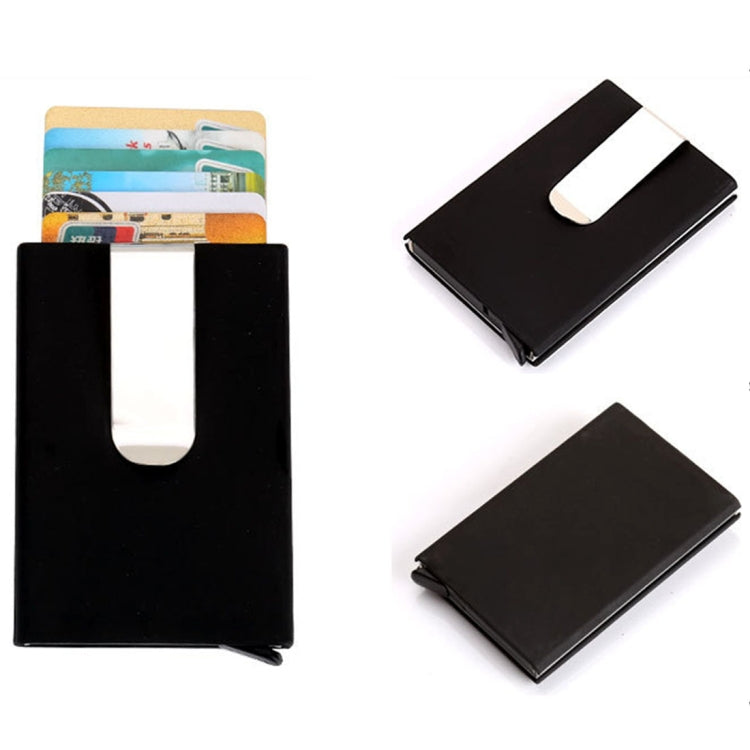Frosted Antimagnetic Solid Color Credit Card Holder Money Clip Wallet, Size: 10*6.6cm