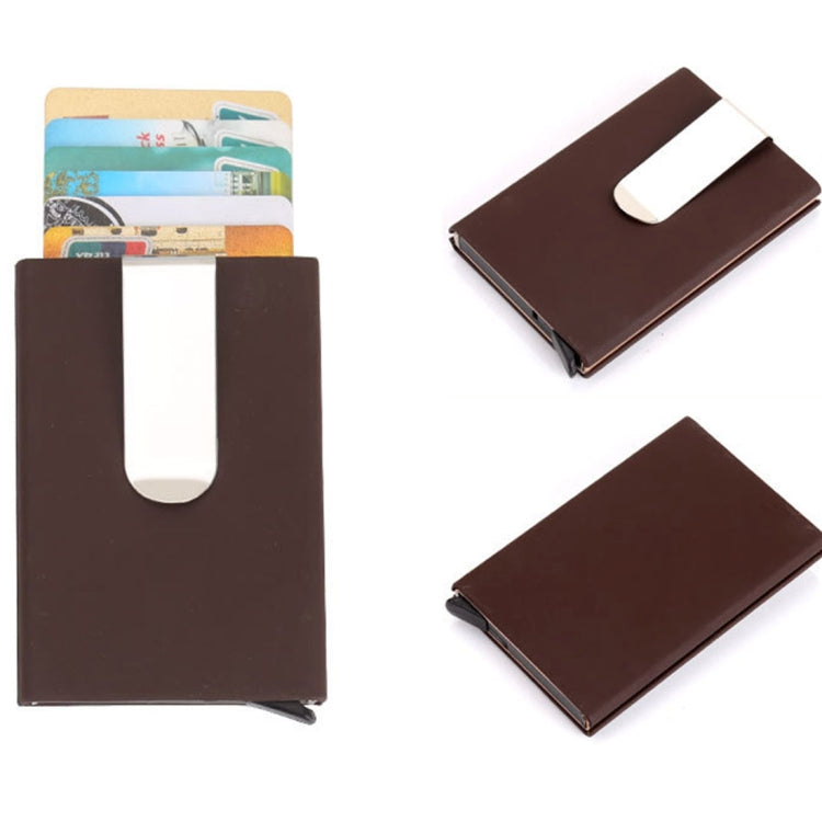 Frosted Antimagnetic Solid Color Credit Card Holder Money Clip Wallet, Size: 10*6.6cm