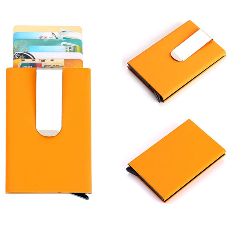 Frosted Antimagnetic Solid Color Credit Card Holder Money Clip Wallet, Size: 10*6.6cm
