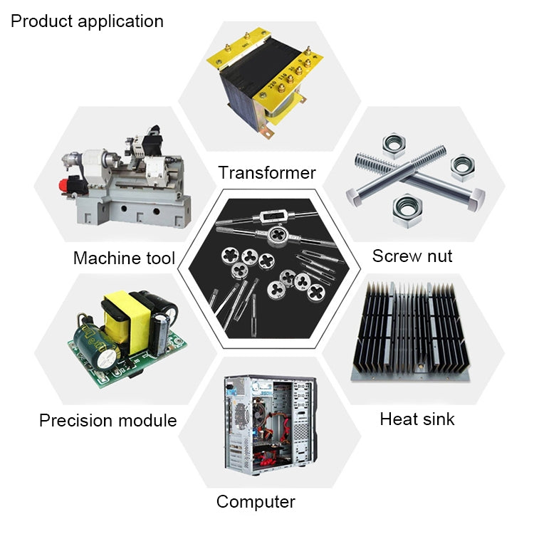 30 PCS Multi-specification Tap and Die Combination Set Hand Metric Wire Tapping Wrench Winch