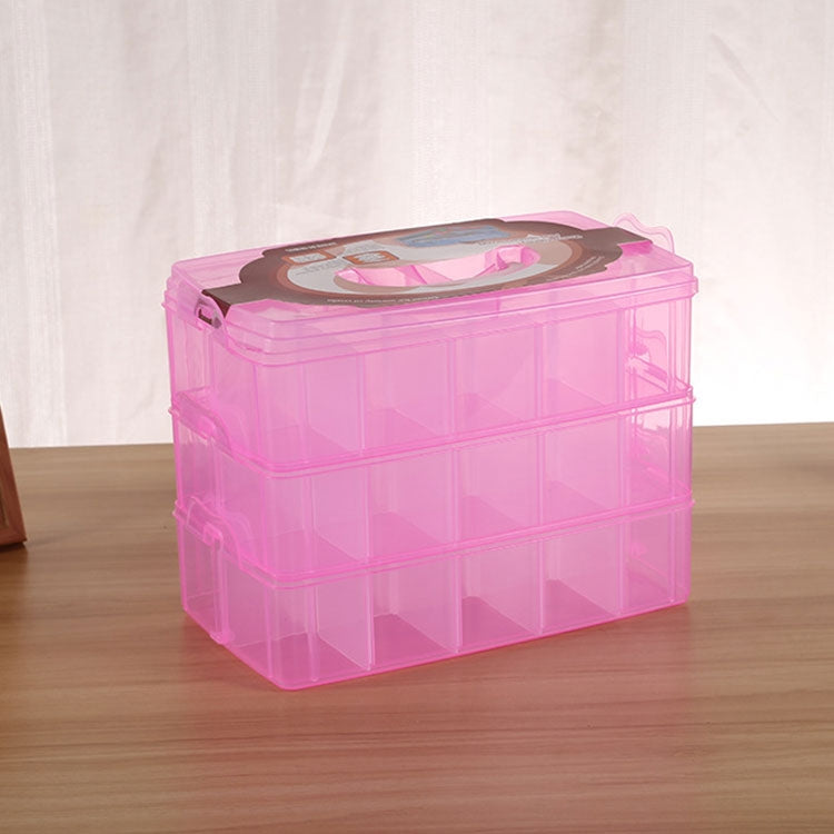 Large Storage Box Three Layer Large 36 Slots Plastic Craft Accessories Beards Jewelry Storage Box Container Home Organizer