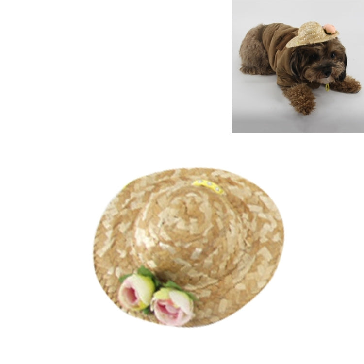 Outdoor Walking Pet Straw Hat,