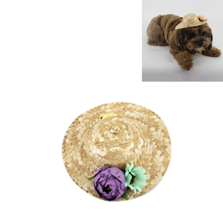 Outdoor Walking Pet Straw Hat,
