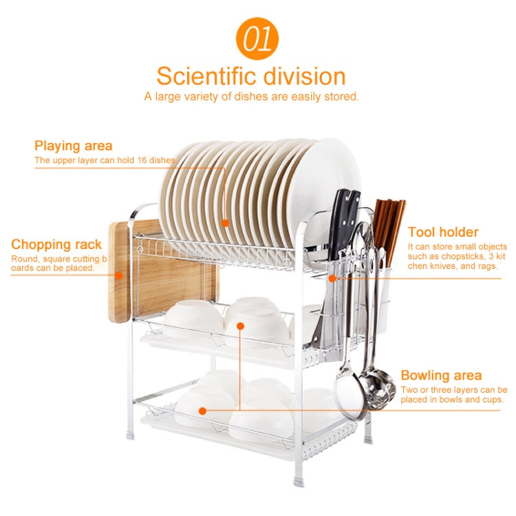 Multi-function Kitchen Stainless Steel Single Disk Rack Hanging Chopsticks Chopping Block Holder