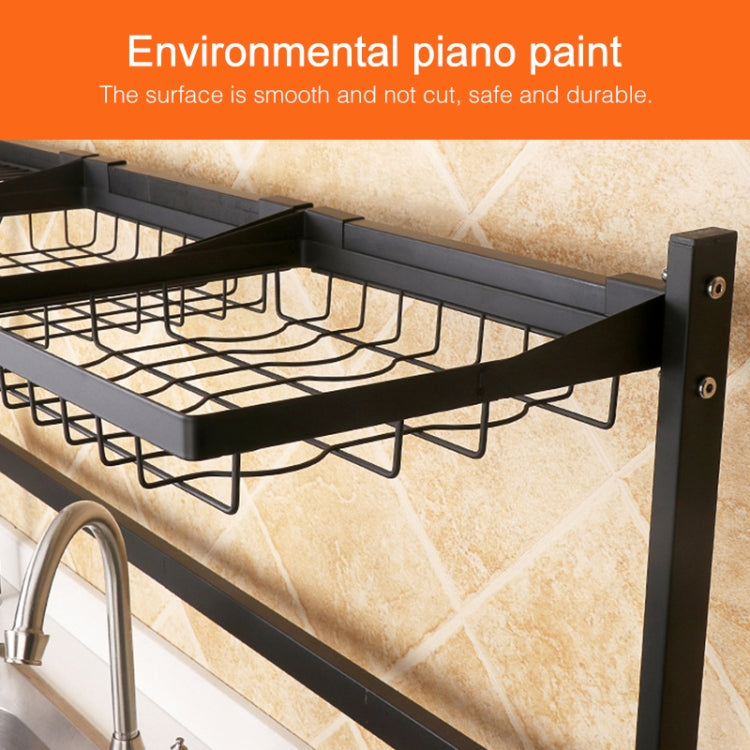 82cm Stainless Steel Kitchen Bowl Dish Fruit Basket Drain Rack Storage Holder, Standrad Version