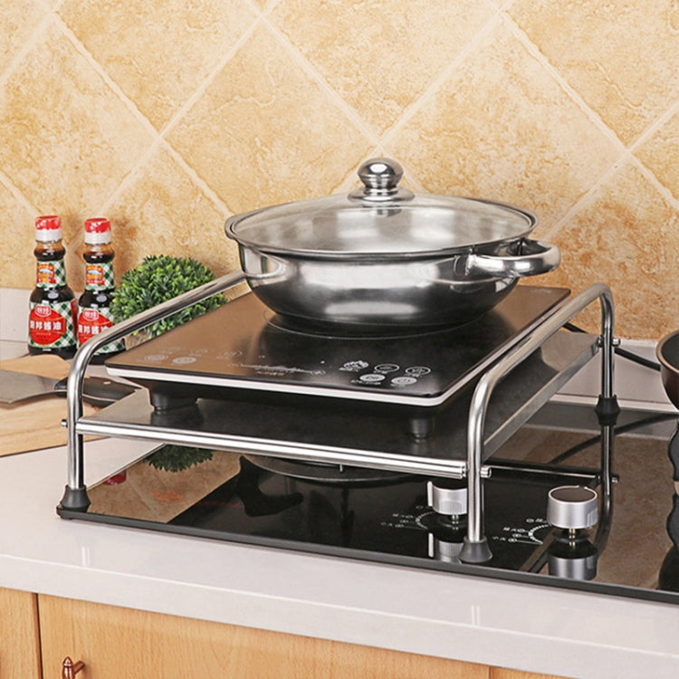 Stainless Steel Kitchen Induction Cooker Rack Storage Holder