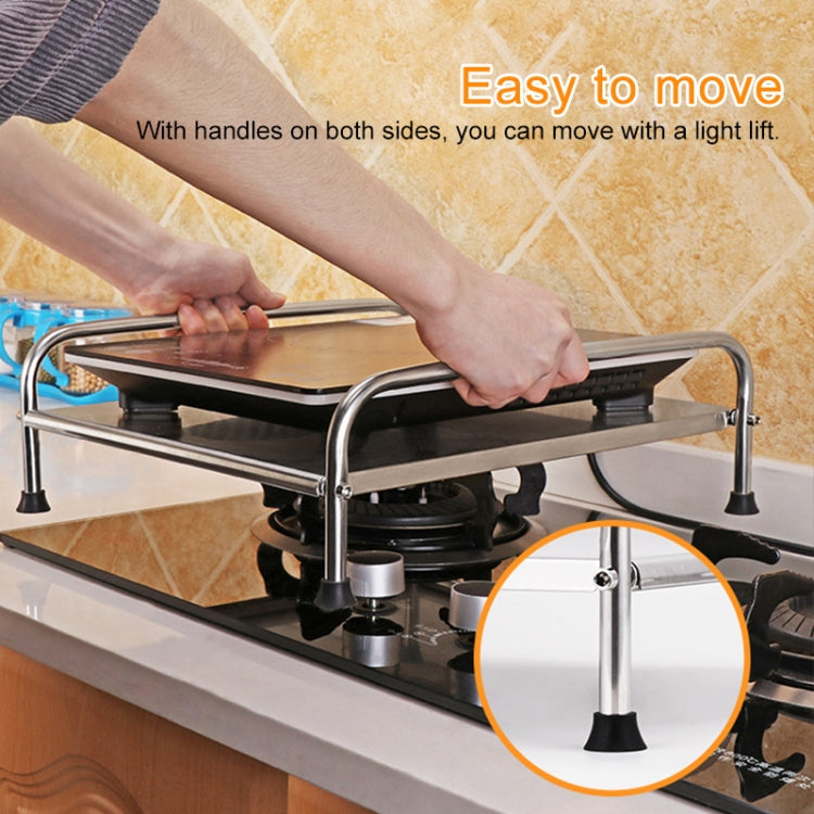 Stainless Steel Kitchen Induction Cooker Rack Storage Holder