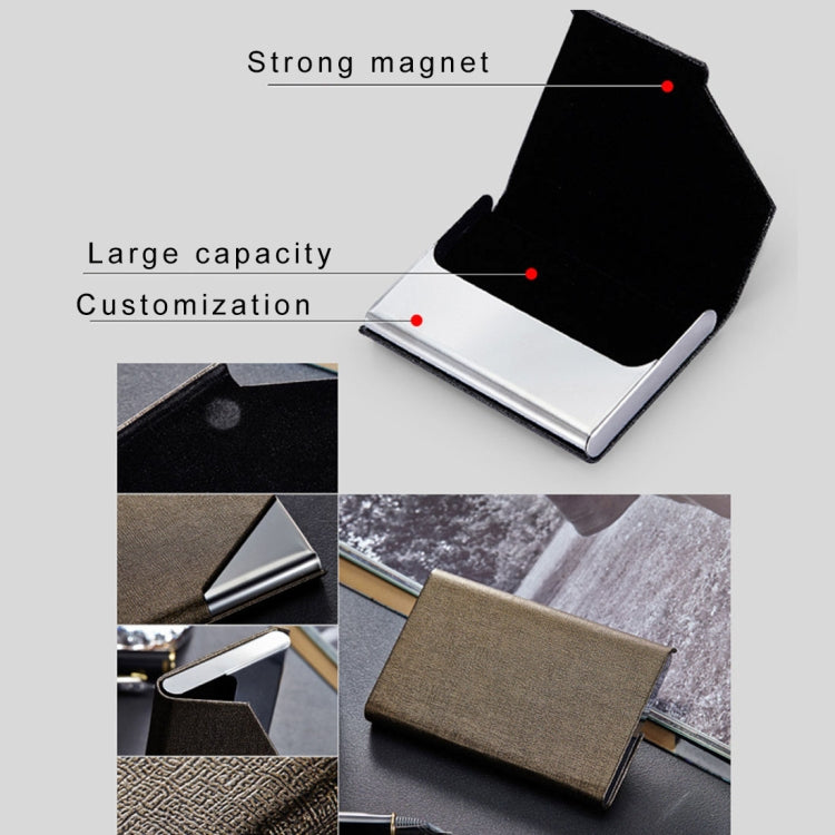 2 PCS Oracle bone texture Business Card Holder Wallet Credit Card ID Case Holder, Random Color