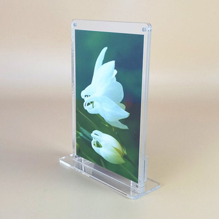 Acrylic Magnetic Photo Frames Bussiness Card and Pen Holder Desktop Organizer