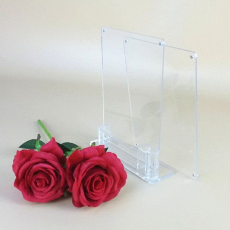 Acrylic Magnetic Photo Frames Bussiness Card and Pen Holder Desktop Organizer