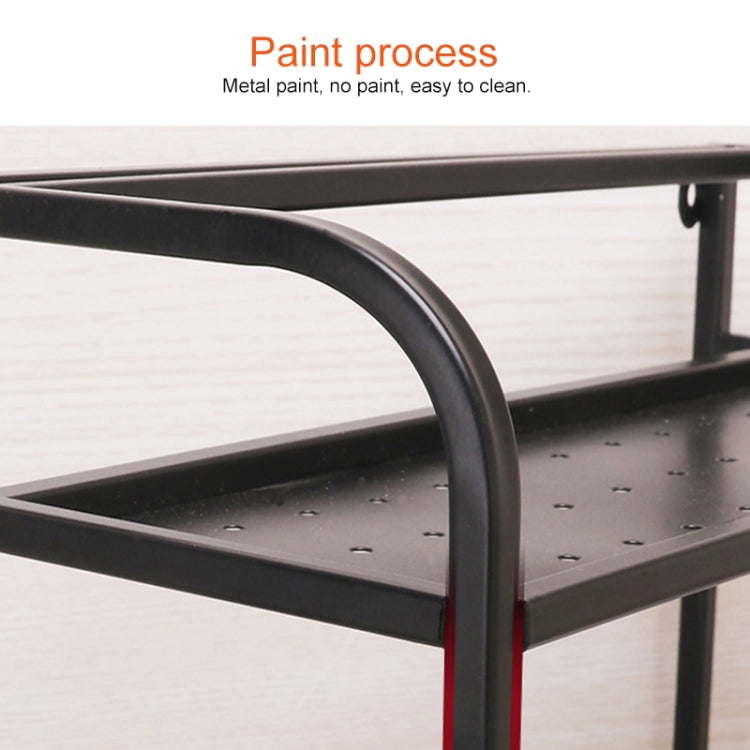 40cm Multi-function Kitchen Three Layers Seasoning Storage Rack (Black)