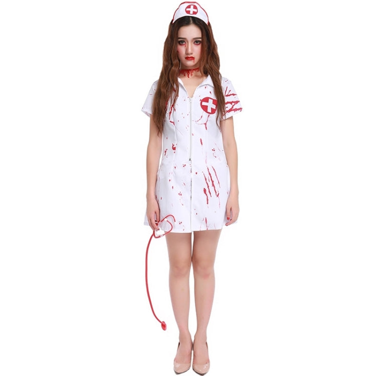 Halloween Costume Women Vampire Nurse Dress Stage Performance Cosplay Clothing, Size:XL, Bust: 94cm, Waistline:84cm, Dress Length: 80cm, Suggested Height:165-175cm