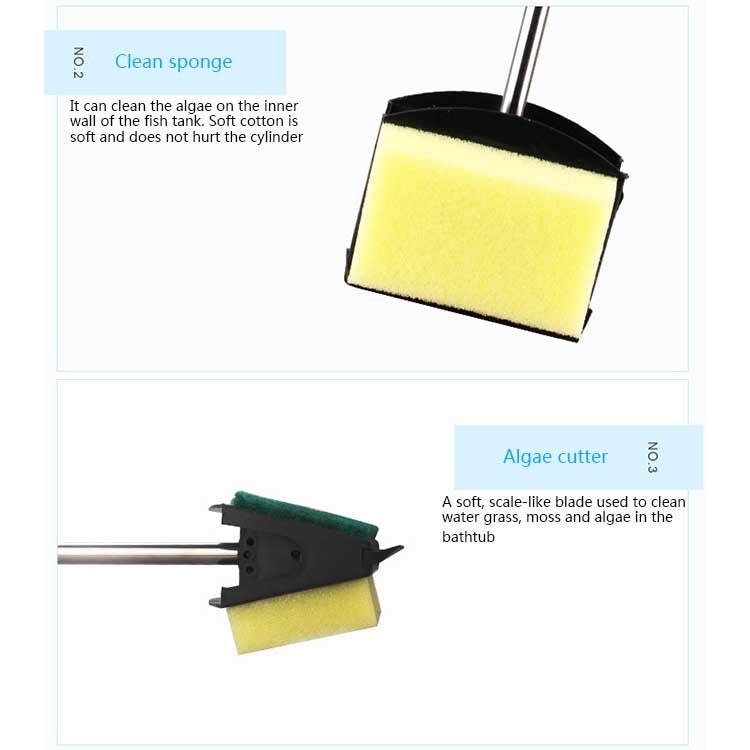 72cm 3 in 1 Multi-functional Fish Tank Cleaning Brush