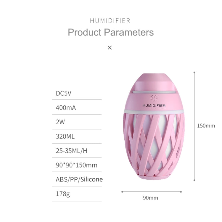 Creative Mini Olivine Shape Portable Mute Desktop Air Humidifier with , Capacity: 320ml, DC 5V