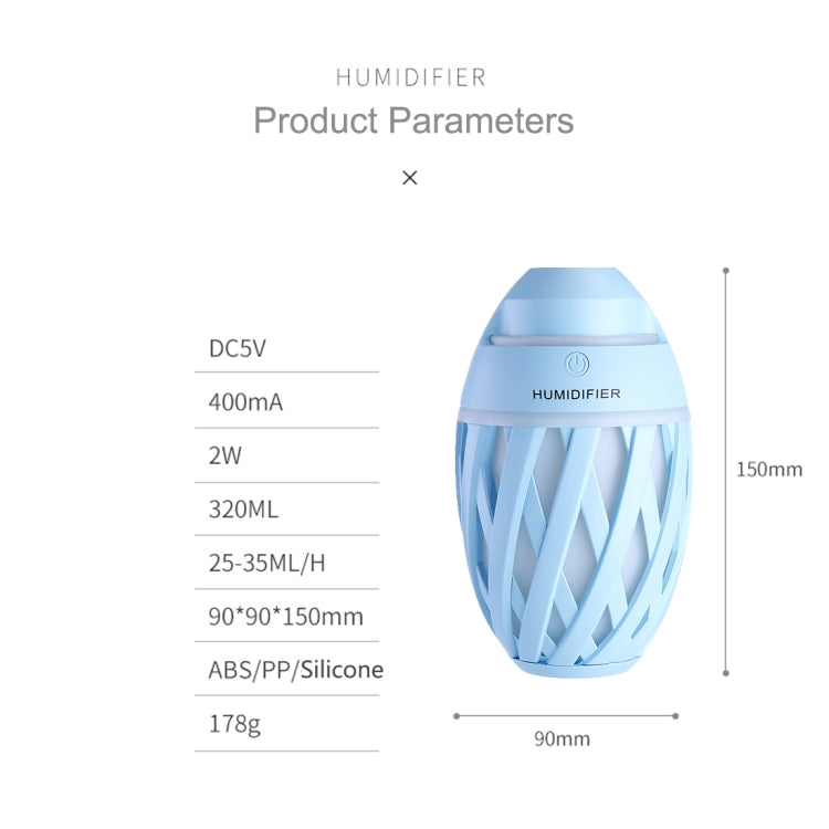 Creative Mini Olivine Shape Portable Mute Desktop Air Humidifier with , Capacity: 320ml, DC 5V