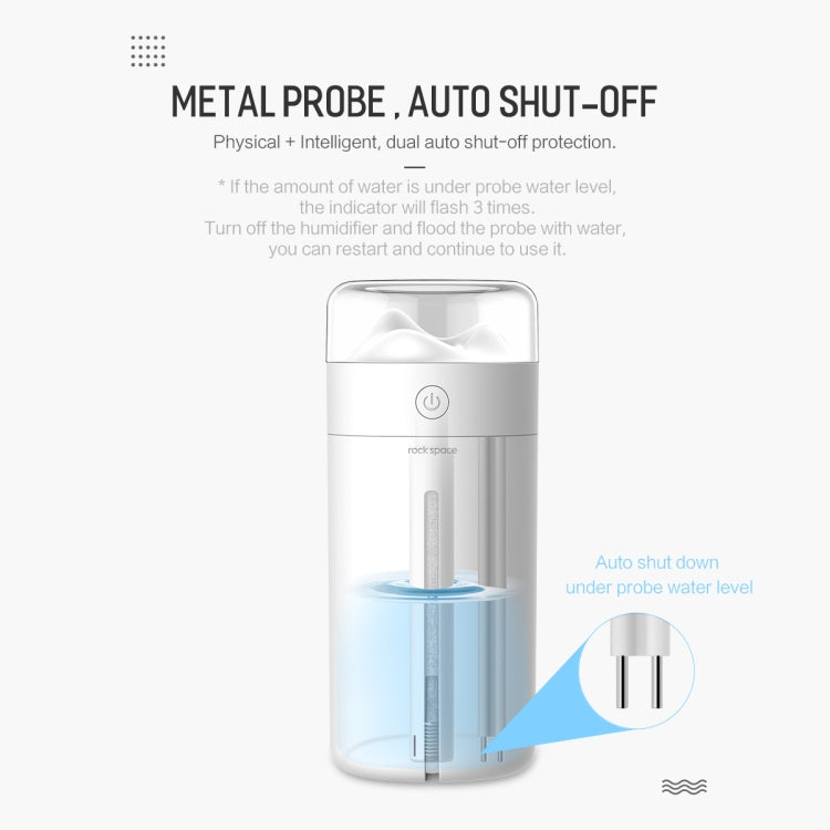 Rock Space WT-H6 Ultra-quiet Air Humidifier with Micro USB Port and Colorful LED Lights,Capacity 200ml