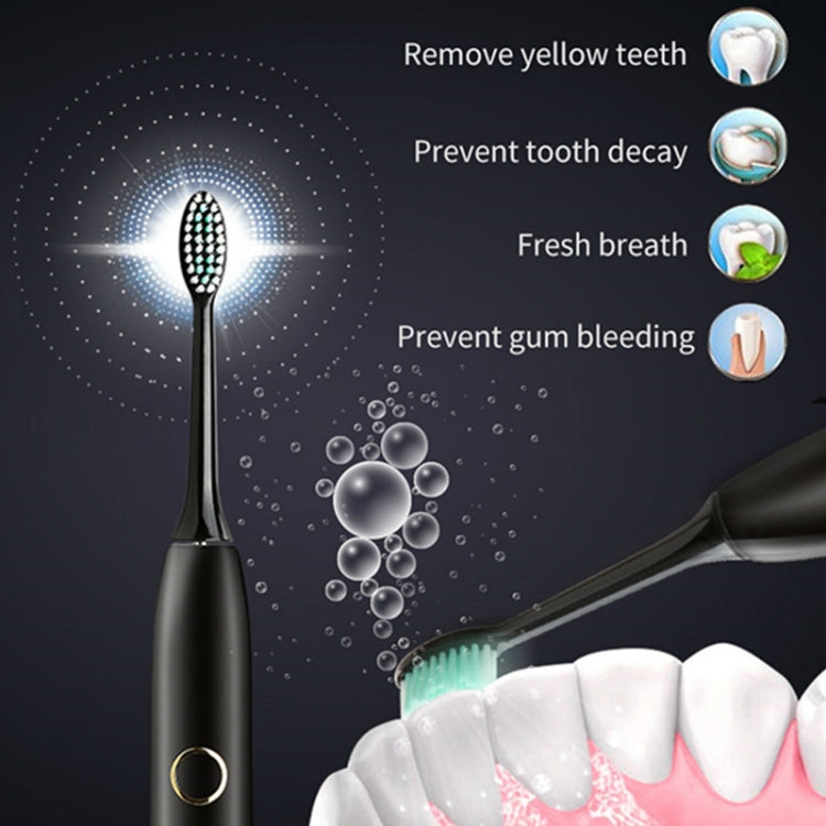 5 Cleaning Modes IPX7 Waterproof USB Charger Ultrasonic Electric Toothbrush