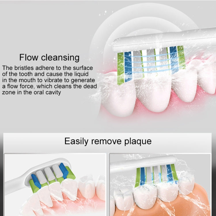 ESD 9000 5 Cleaning Modes USB Charger Sonic Electric Toothbrush (White)
