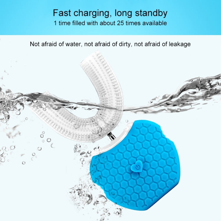 U8 4 Cleaning Modes Acoustic Nano-blue Light Cleaning Electric Automatic Toothbrush (White)