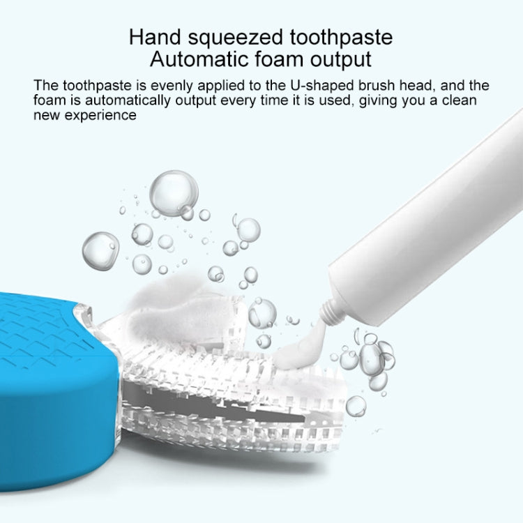 U8 4 Cleaning Modes Acoustic Nano-blue Light Cleaning Electric Automatic Toothbrush (White)